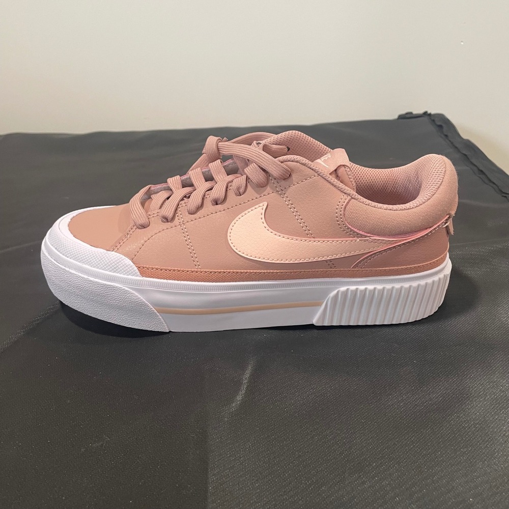 Nike Court Legacy Lift Desert Berry Particle Pink Platform Sneakers DM7590-601 8